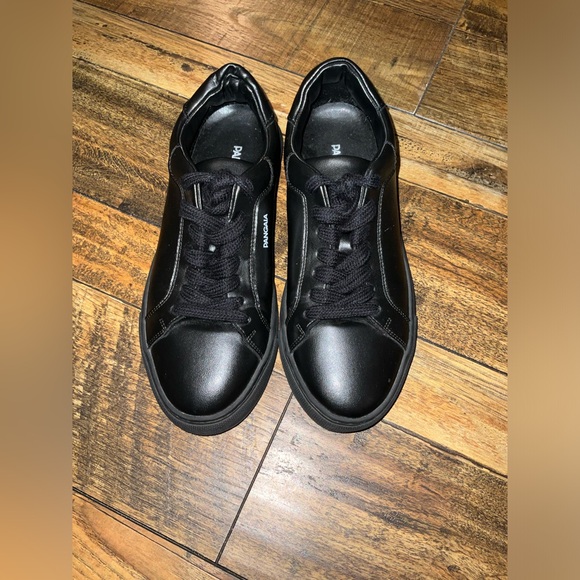 PANGAIA Grape Leather Sneakers Black Size 38W - Picture 3 of 7